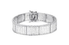 Load image into Gallery viewer, 16mm White Gold Iced Baguette  Bracelet