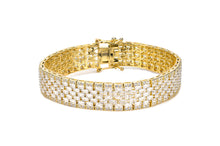 Load image into Gallery viewer, 10mm Gold Iced Baguette Bracelet