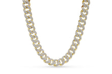 Load image into Gallery viewer, 14mm Gold Iced Out Cuban Chain
