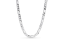 Load image into Gallery viewer, 7.4mm Silver Figaro Chain