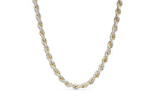 Load image into Gallery viewer, 7mm Gold Iced Out Rope Chain