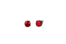 Load image into Gallery viewer, Red Stone Stud Earrings
