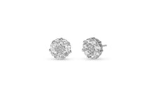 Load image into Gallery viewer, Larger White Flower Cluster Earrings