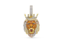Load image into Gallery viewer, Gold Orange Lion Pendant