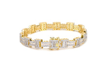 Load image into Gallery viewer, 9mm Gold Iced Baguette Bracelet