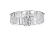 Load image into Gallery viewer, 16mm White Gold Iced Baguette  Bracelet