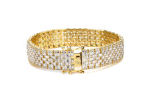 Load image into Gallery viewer, 10mm Gold Iced Baguette Bracelet