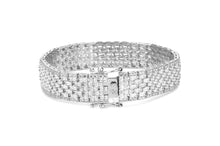 Load image into Gallery viewer, 10mm White Gold Iced Baguette Bracelet