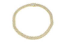 Load image into Gallery viewer, 16mm Iced Gold Baguette Cuban Chain