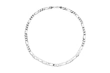 Load image into Gallery viewer, 7.4mm Silver Figaro Chain