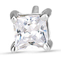 Load image into Gallery viewer, Ex-Small Princess Cut Stud Earrings