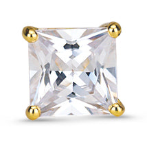 Load image into Gallery viewer, Medium Princess Cut Stud Earrings