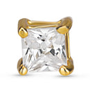 Load image into Gallery viewer, Ex-Small Princess Cut Stud Earrings