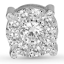 Load image into Gallery viewer, White 4 Prong Cluster Earrings