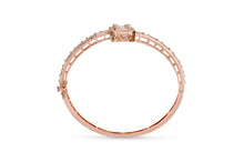 Load image into Gallery viewer, Iced Rose Gold Bangle Bracelet