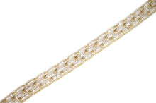 Load image into Gallery viewer, 14mm Gold Iced baguette Bracelet