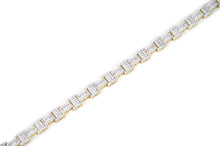 Load image into Gallery viewer, 9mm Gold Iced Baguette Bracelet