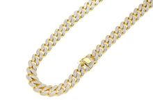 Load image into Gallery viewer, 14mm Gold Iced Out Cuban Chain