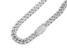 Load image into Gallery viewer, 19mm Iced Out White Cuban Chain