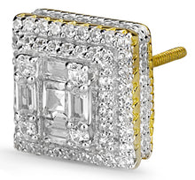 Load image into Gallery viewer, Square Baguette Cluster Earrings