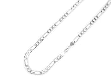 Load image into Gallery viewer, 7.4mm Silver Figaro Chain