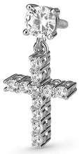 Load image into Gallery viewer, White Cross Stud Earrings