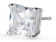 Load image into Gallery viewer, Medium Princess Cut Stud Earrings