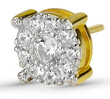 Load image into Gallery viewer, Gold 4 Prong Cluster Earrings