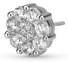 Load image into Gallery viewer, Larger White Flower Cluster Earrings