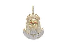 Load image into Gallery viewer, Gold Lazer Jesus Pendant