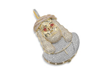 Load image into Gallery viewer, Gold Lazer Jesus Pendant