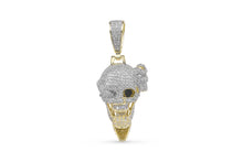 Load image into Gallery viewer, Gold Viper Skull Pendant
