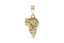 Load image into Gallery viewer, Gold Viper Skull Pendant
