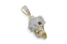 Load image into Gallery viewer, Gold Viper Skull Pendant
