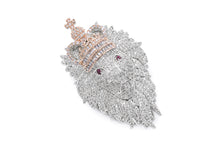 Load image into Gallery viewer, Lion with Rose Gold Crown Pendant
