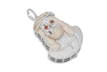 Load image into Gallery viewer, White Gold Lazer Jesus Pendant