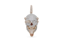 Load image into Gallery viewer, Rose Viper Skull Pendant